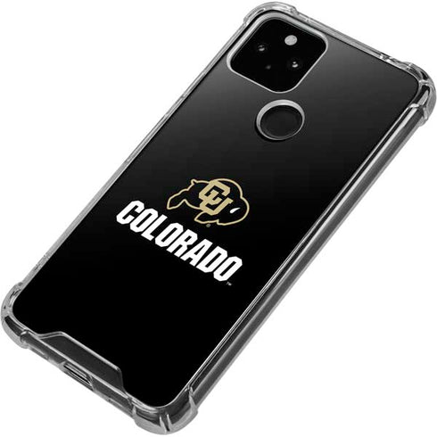 University of Colorado CU Logo on Black Google Pixel 5 Clear Case